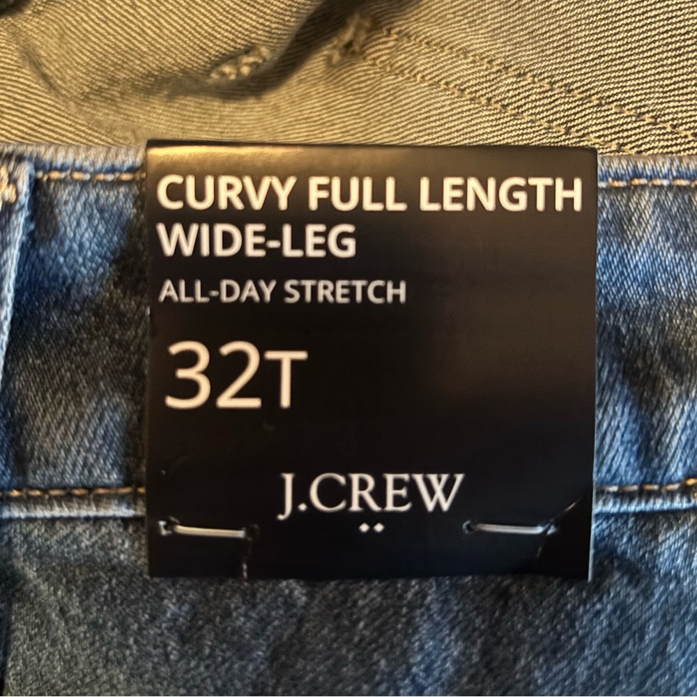 NWT J.Crew Factory Wide Leg Women's Jeans, size 32T - Picture 7 of 9